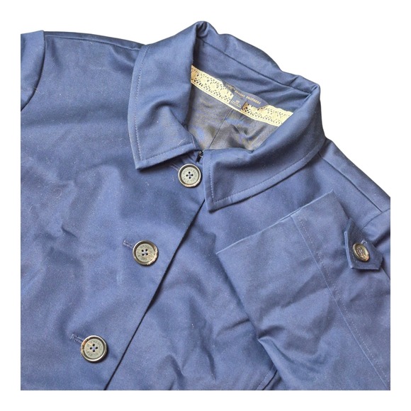 Brooks Brothers Jackets & Blazers - Brooks Brothers 346 Women's 16 Navy Belted Trench Coat Classic Button Front